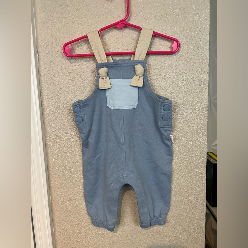 COTTON ON BABY Boys Color Block 100% Cotton Comfy Overalls 3-6 M
